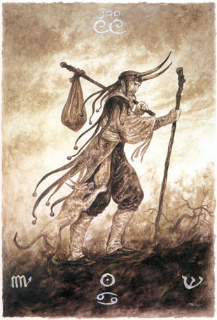 O Louco no tarô de Luis Royo